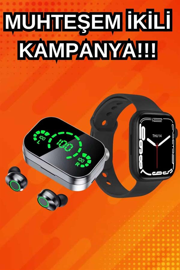 Yeni Nesil Akıllı Saat ve Ucuz Kaliteli Bluetooth Kablosuz Kulaklık Amoled Ekran - Lisinya
