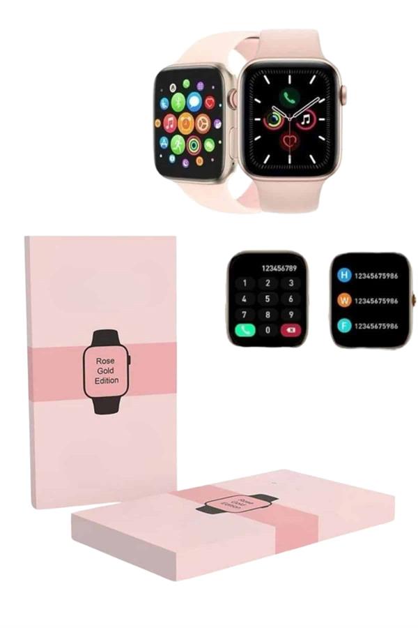 Yeni Nesil Kadın Akıllı Saat Rose Gold Android ve İos Uyumlu - Lisinya