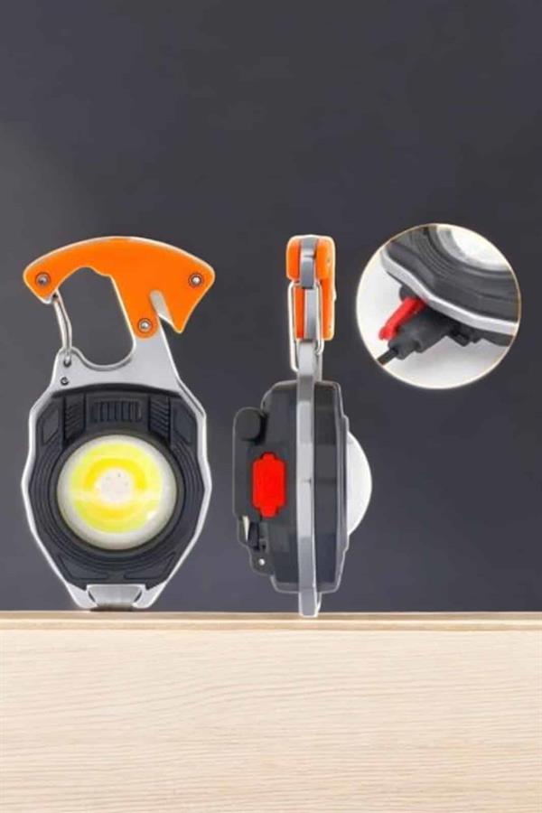 yeni nesil Kamp Feneri Çok Fonksiyonlu Fener Anahtarlık Usb Çakmaklı Cam Kırıcı Kemer Kesici Açacak - Lisinya