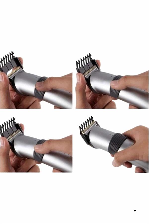 Yeni Nesil Profesyonel Şarjlı Saç Sakal Tıraş Makinesi Ayarlanabilir 4 Taraklı - Lisinya