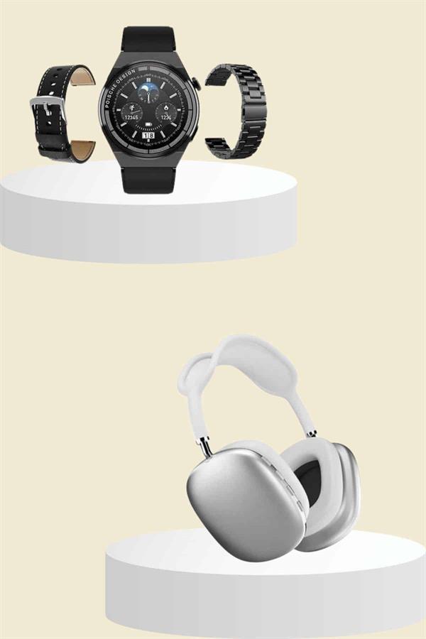 Yeni Nesil Sesli Görüşme Akıllı Saat ve Powerbank Çoklu Şarj Girişli Bluetooth Kulaklık Nabız Ölçer - Lisinya