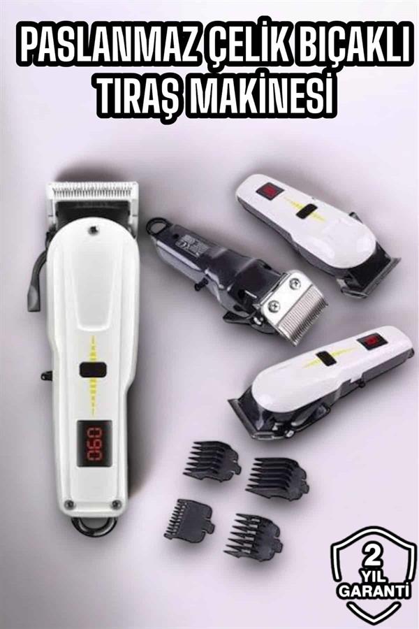 Yeni Nesil Tıraş Makinesi Uzun Şarjlı Paslanmaz Çelik Bıçaklı - Lisinya