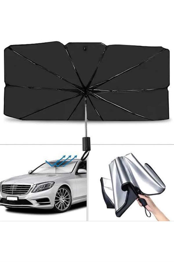Yeni Nesil Tüm Araç Modellerine Uygun Oto Şemsiye Katlanabilir UV Işınlarına Karşı - Lisinya