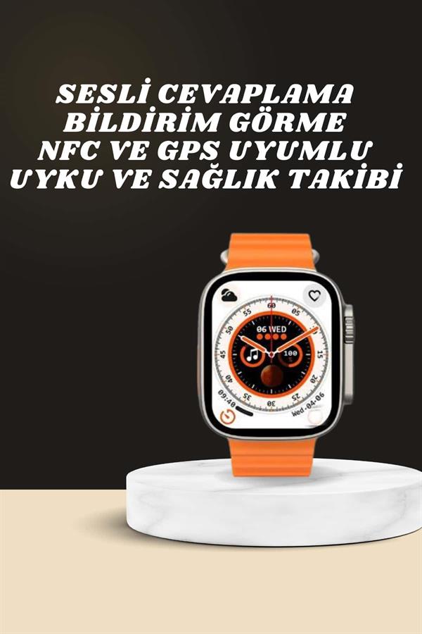 Yeni Nesil Ultra Akıllı Saat Adımsayar Uyku Takibi Nabız Sensörü - Lisinya