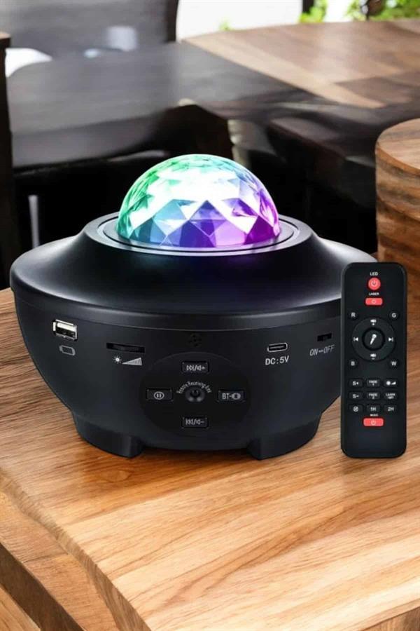 Yıldızlı gökyüzü Projektörü Uzaktan kumandalı Çocuklara Özel Şarjlı - Lisinya