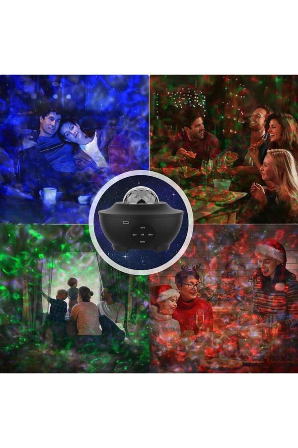 Yıldızlı gökyüzü Projektörü Uzaktan kumandalı Çocuklara Özel Şarjlı - Lisinya