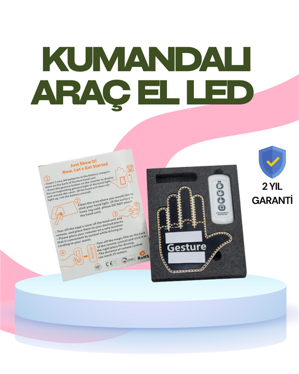 Yüksek Görünürlüklü Otomobil Jest Işığı – 3 Modlu LED Arka Cam Aksesuarı, Pratik ve Eğlenceli - Lisinya Yüksek Görünürlüklü Otomobil Jest Işığı – 3 Modlu LED Arka Cam Aksesuarı, Pratik ve Eğlenceli - Lisinya