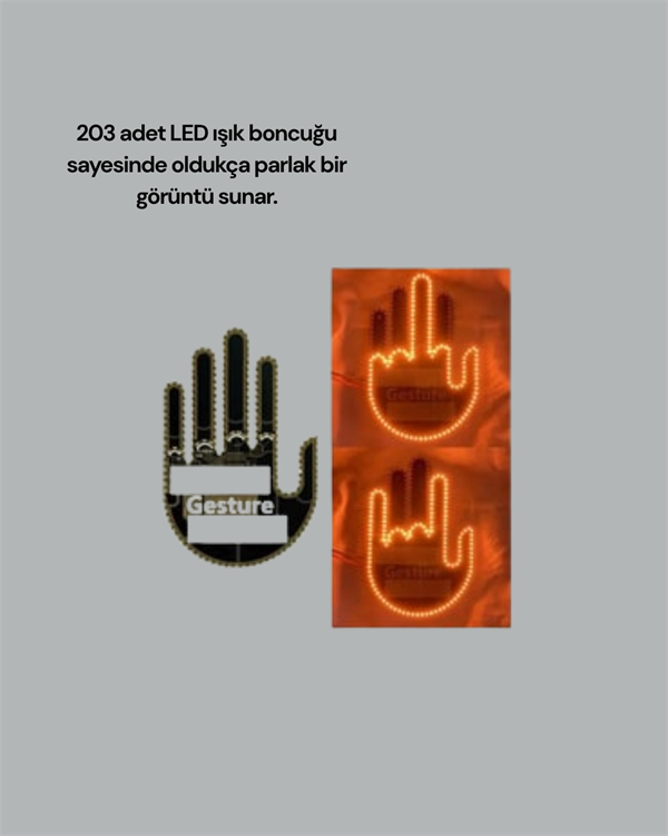 Yüksek Görünürlüklü Otomobil Jest Işığı – 3 Modlu LED Arka Cam Aksesuarı, Pratik ve Eğlenceli - Lisinya Yüksek Görünürlüklü Otomobil Jest Işığı – 3 Modlu LED Arka Cam Aksesuarı, Pratik ve Eğlenceli - Lisinya