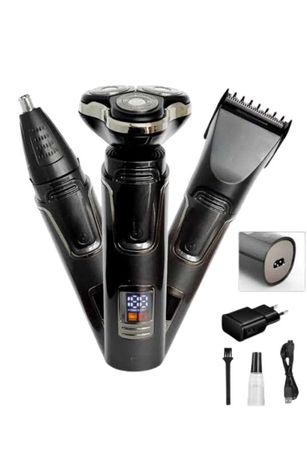 Yüksek Performanslı 3 Başlıklı Profesyonel Şarjlı Islak ve Kuru Kullanıma Uygun - Lisinya