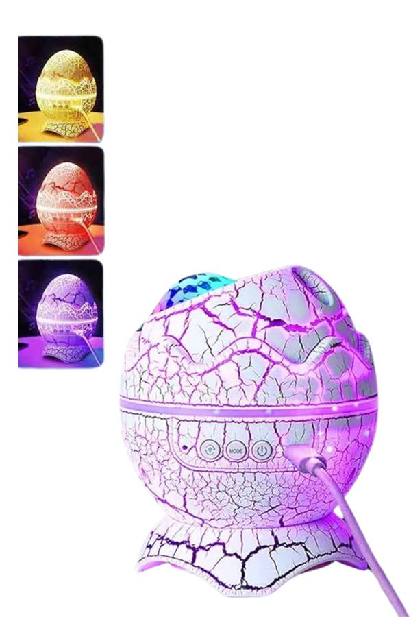 Yumurta Şeklinde Su Dalgalı Bluetooth Speaker Lamba Renkli Şarjlı - Lisinya Yumurta Şeklinde Su Dalgalı Bluetooth Speaker Lamba Renkli Şarjlı - Lisinya