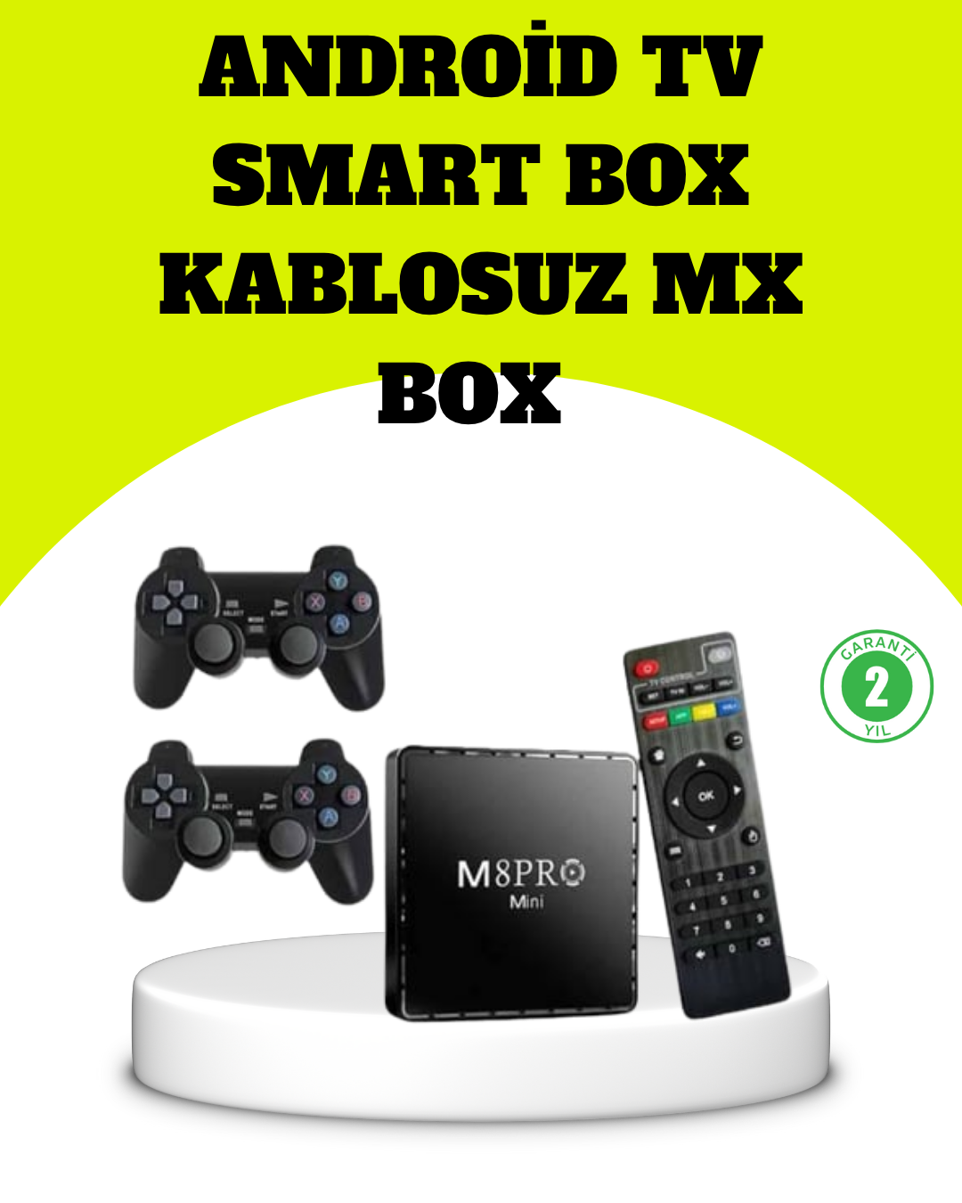 M8Pro Android TV Box ve Retro Oyun Konsolu 64GB - Lisinya M8Pro Android TV Box ve Retro Oyun Konsolu 64GB - Lisinya