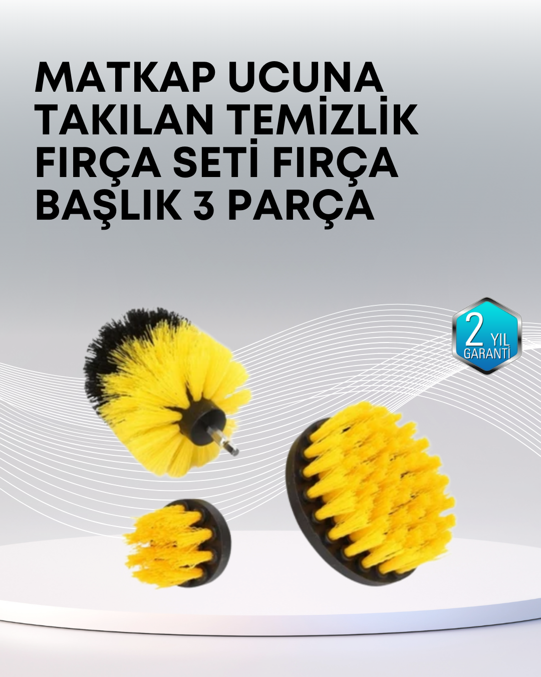 3’lü Matkap Ucu Temizlik Fırçası Seti Çok Amaçlı - Lisinya