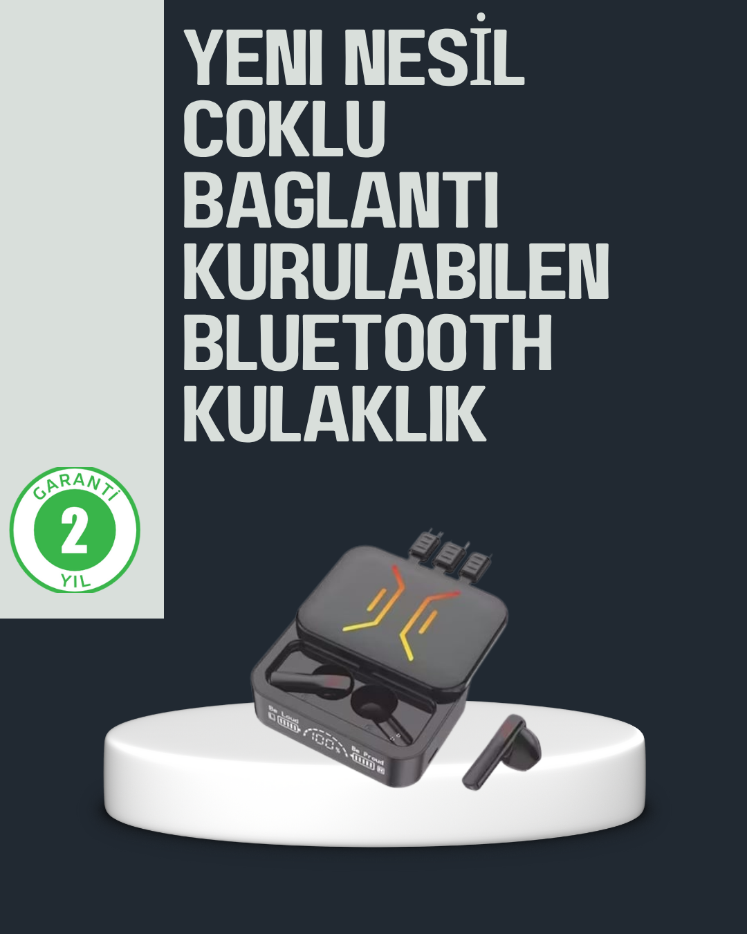 Kablosuz Bluetooth 5.0 Kulaklık – 300mAh Şarj Kutusu - Lisinya