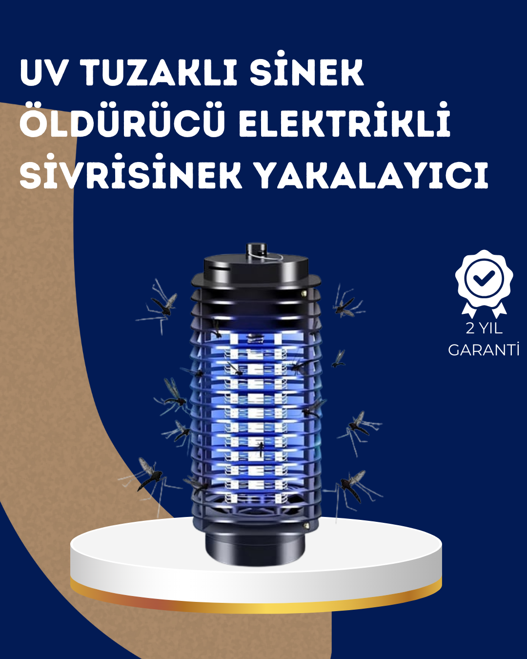 Elektrikli UV Işıklı Sivrisinek ve Böcek Öldürücü – Sessiz ve Güvenli Tuzak - Lisinya