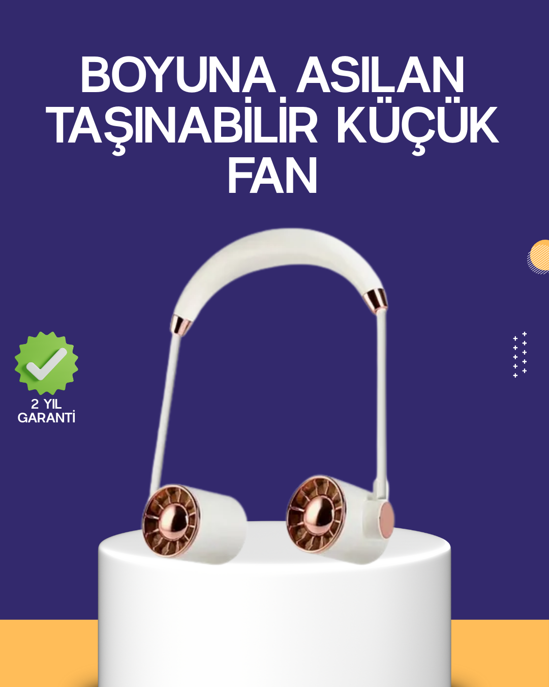 Katlanabilir Asılabilir Mini Fan USB Şarjlı 3 Kademeli Sessiz - Lisinya