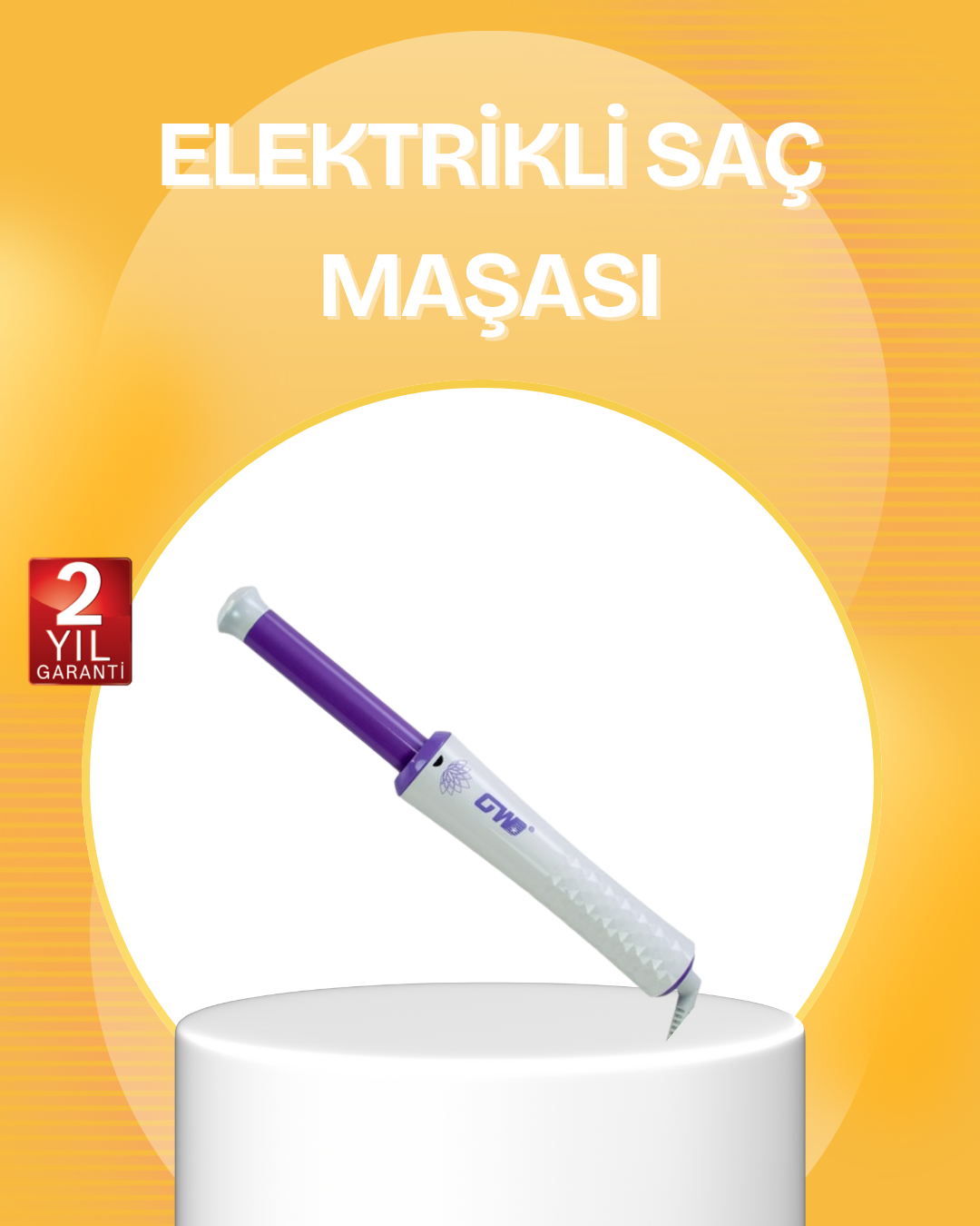 GW Taşınabilir Saç Maşası – Tourmaline Seramik, Negatif İyon Teknolojisi - Lisinya