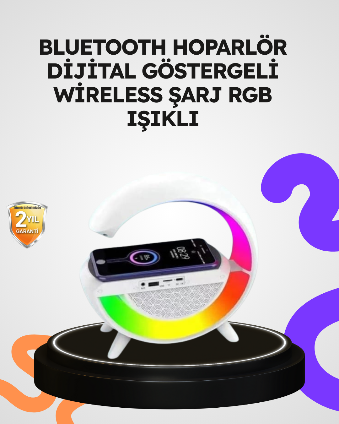 2025 Yeni Seri 15W Kablosuz Şarjlı LED Atmosfer Lambası - Lisinya