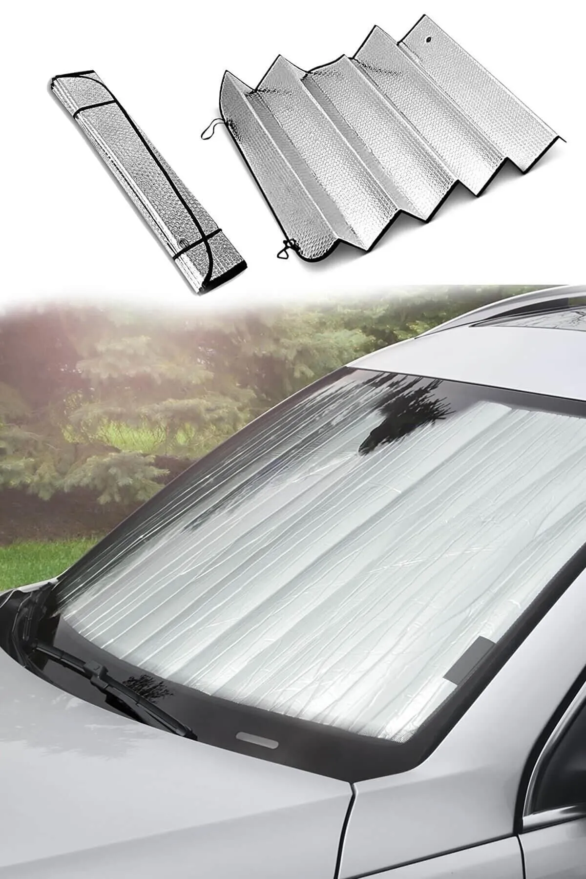 Katlanabilir Oto Ön Cam Güneş Koruma Isı Yalıtımlı Peugeot 3008 Nissan Qashqai Honda Civic Volkswagen Passat - Lisinya