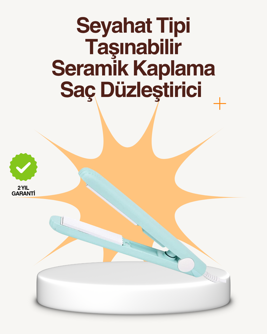 Seramik Kaplamalı, Saç Hasarını Azaltan Kısa Saçlara Uygun Bukle Maşası - Lisinya
