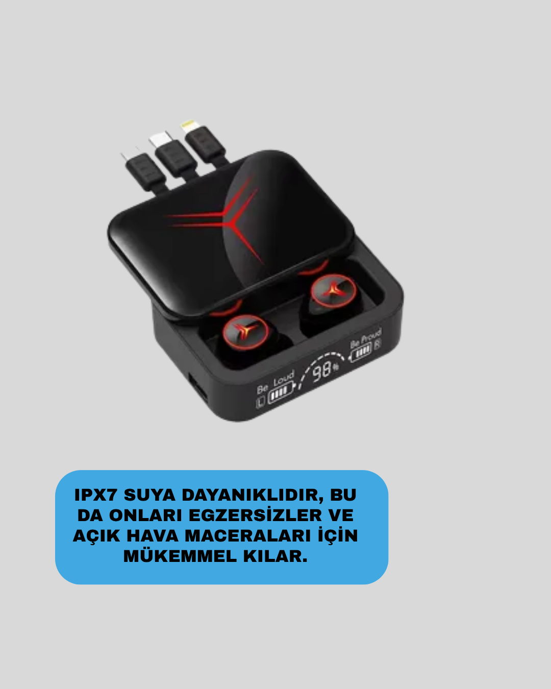 Şarj Kutulu Bluetooth 5.3 Kulaklık – Hızlı Eşleşme ve Net Görüşme Kalitesi - Lisinya