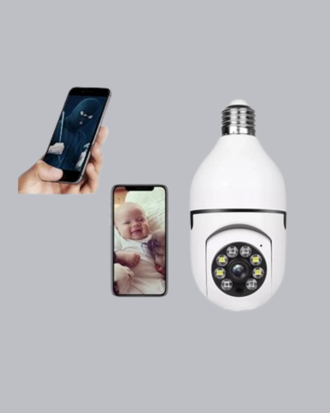 1080P Gece Görüşlü Ampul Güvenlik Kamerası – Kablolu ve Kablosuz Seçenekli - Lisinya