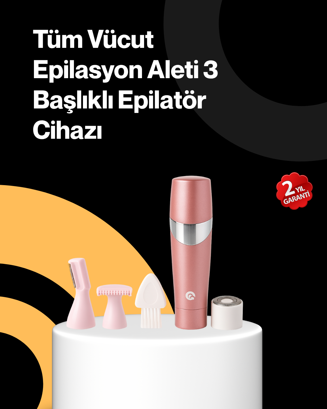 Yüz Tüyleri İçin Özel Başlıklı Pembe Epilatör - Lisinya