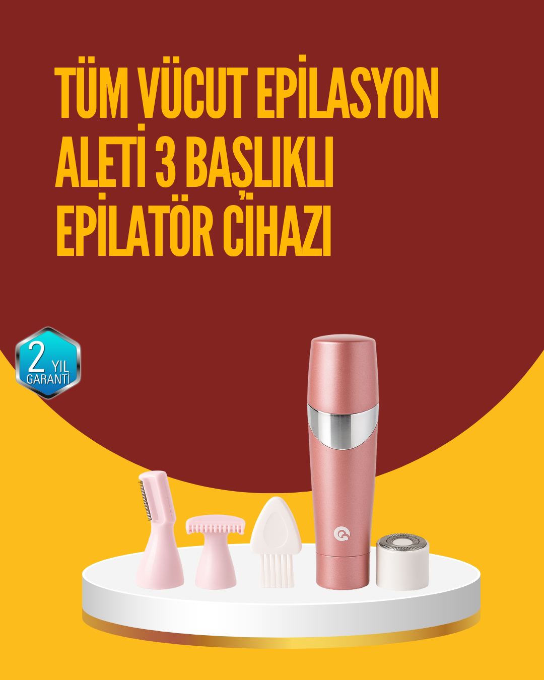 Acısız ve Hassas Tüy Temizleme Cihazı – 3 Başlıklı - Lisinya