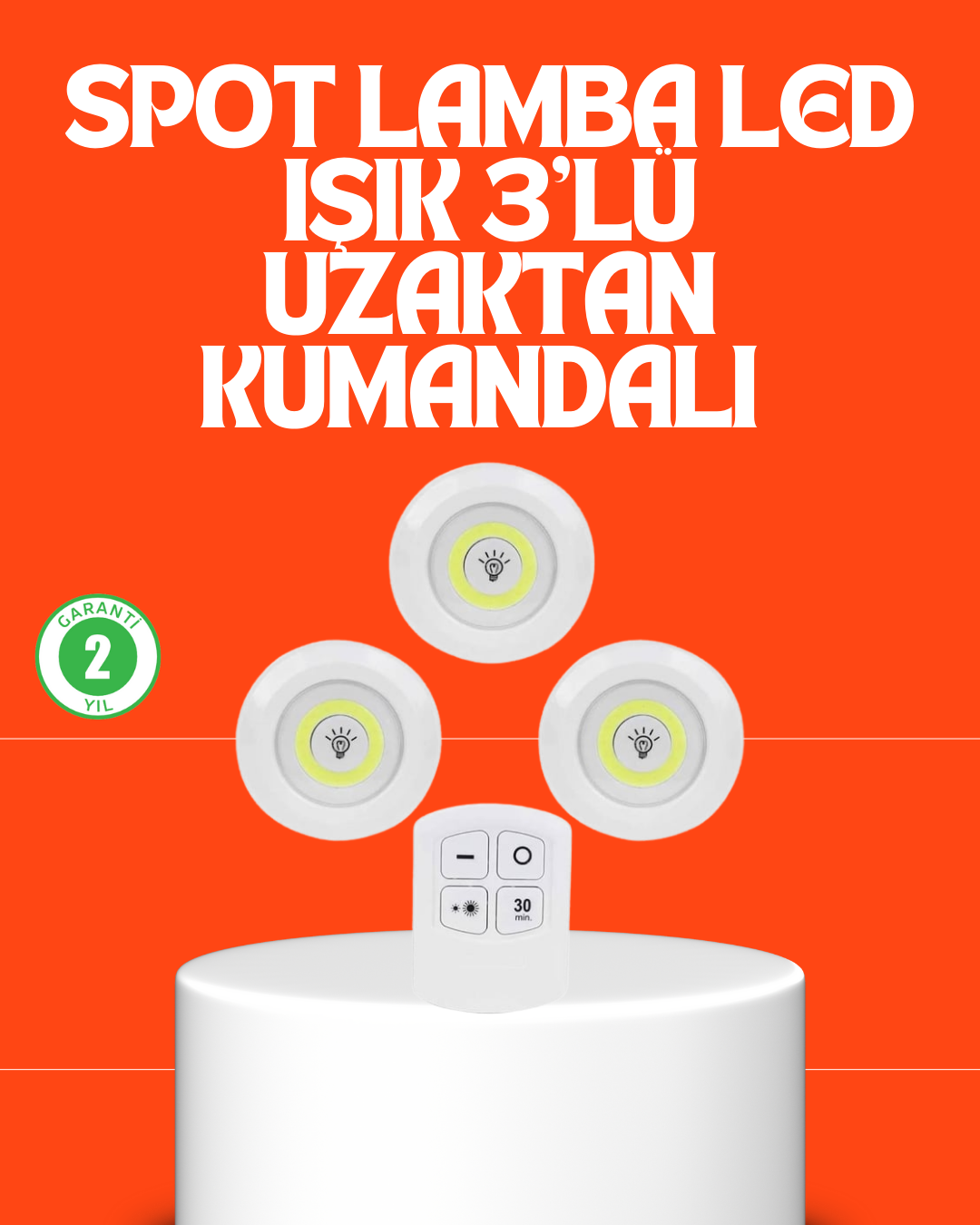 Kablosuz 3 Lü Spot Led Lamba Seti Uzaktan Kumandalı Enerji Tasarruflu Aydınlatma - Lisinya Kablosuz 3 Lü Spot Led Lamba Seti Uzaktan Kumandalı Enerji Tasarruflu Aydınlatma - Lisinya