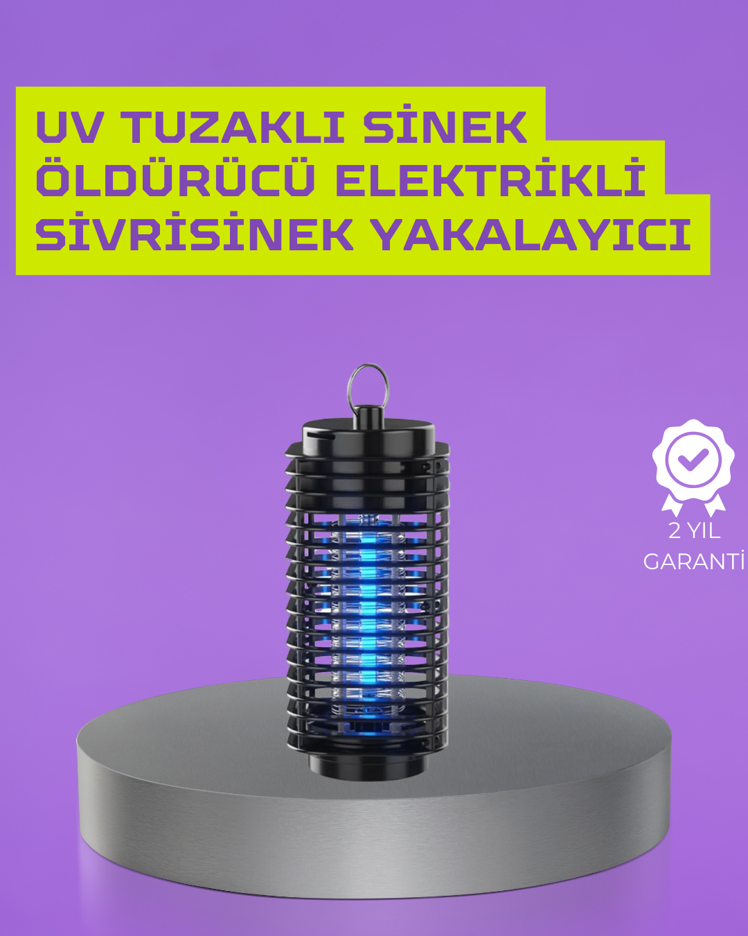 Kapalı ve Açık Alanlarda Etkili Elektrikli Sivrisinek Katili – UV Işıklı Tuzak - Lisinya