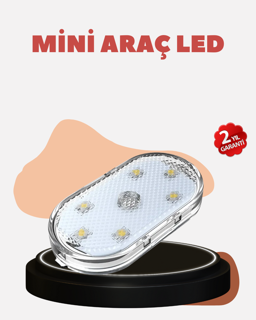 USB Şarjlı Kablosuz Manyetik Montajlı Mini LED Işık - Lisinya