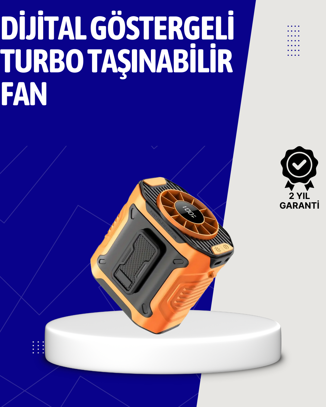 5000mAh Şarjlı Soğutma Fanı Taşınabilir - Lisinya