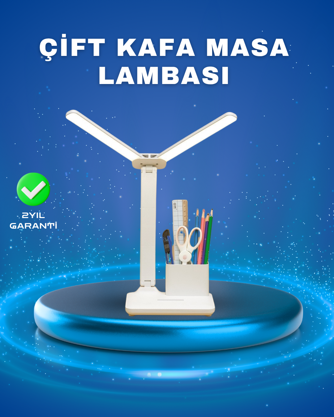 3’ü 1 Arada Çok Amaçlı Masa Lambası | Göz Yormayan Işık, Organizer Tasarım - Lisinya