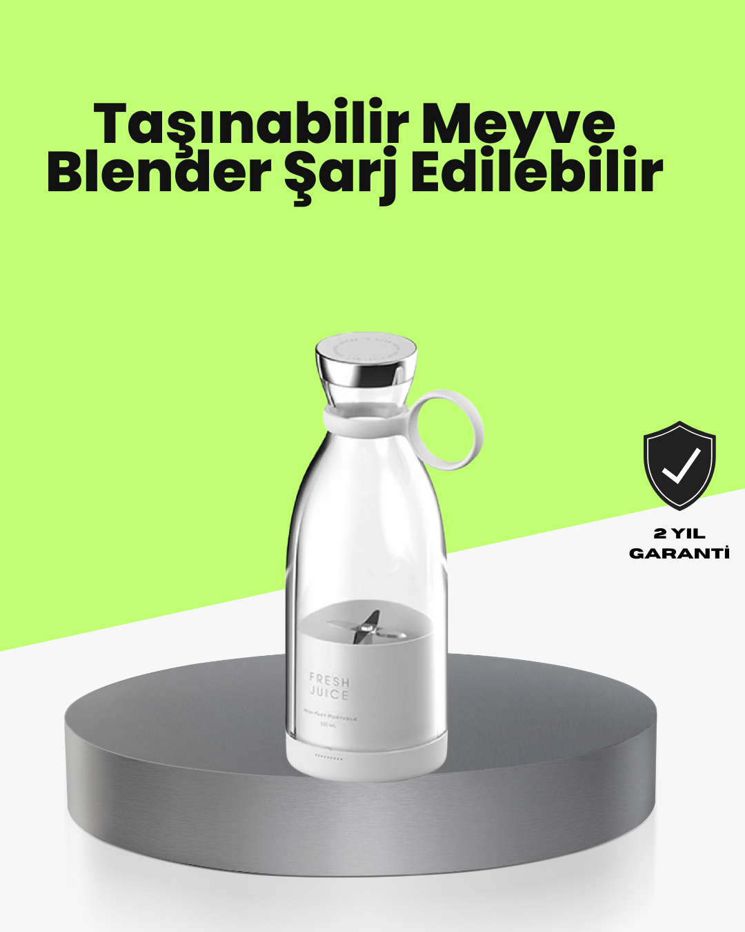 4 Bıçaklı Gıda Sınıfı Paslanmaz Çelik Taşınabilir Blender - Lisinya