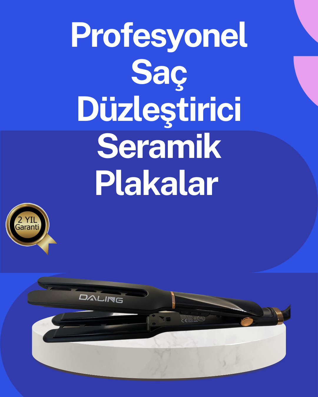 Kadın Saç Düzleştirici Seyahat Dostu 5 Kademeli Isı Kontrolü - Lisinya