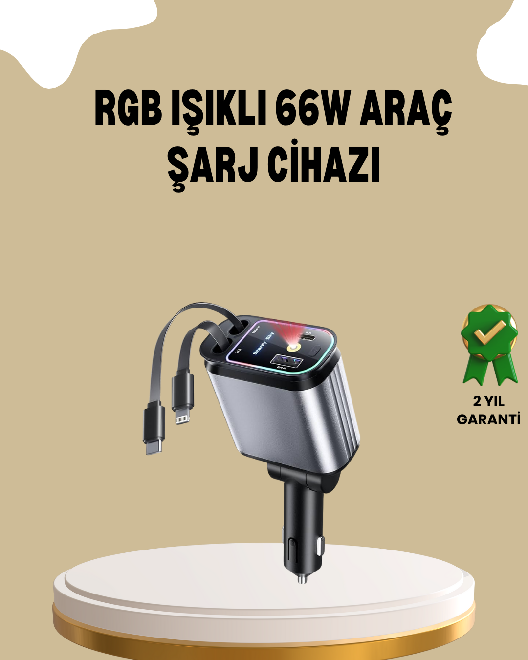 Renault, Peugeot, Citroen, Fiat Araçlar için Hızlı Şarjlı Araç Çakmaklık Adaptörü - Lisinya