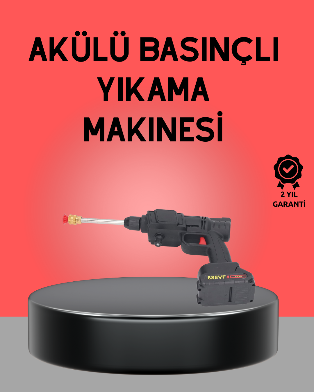 Akülü Basınçlı Yıkama Tabancası 450PSI Su Püskürtme Makinesi - Lisinya