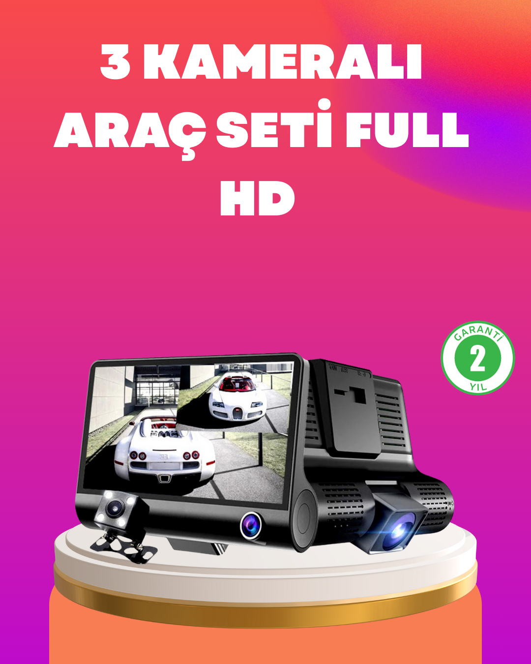 Çift ve Üçlü Lens Seçeneği ile Tüm Açılardan Kayıt Yapan Araç Kamerası - Lisinya