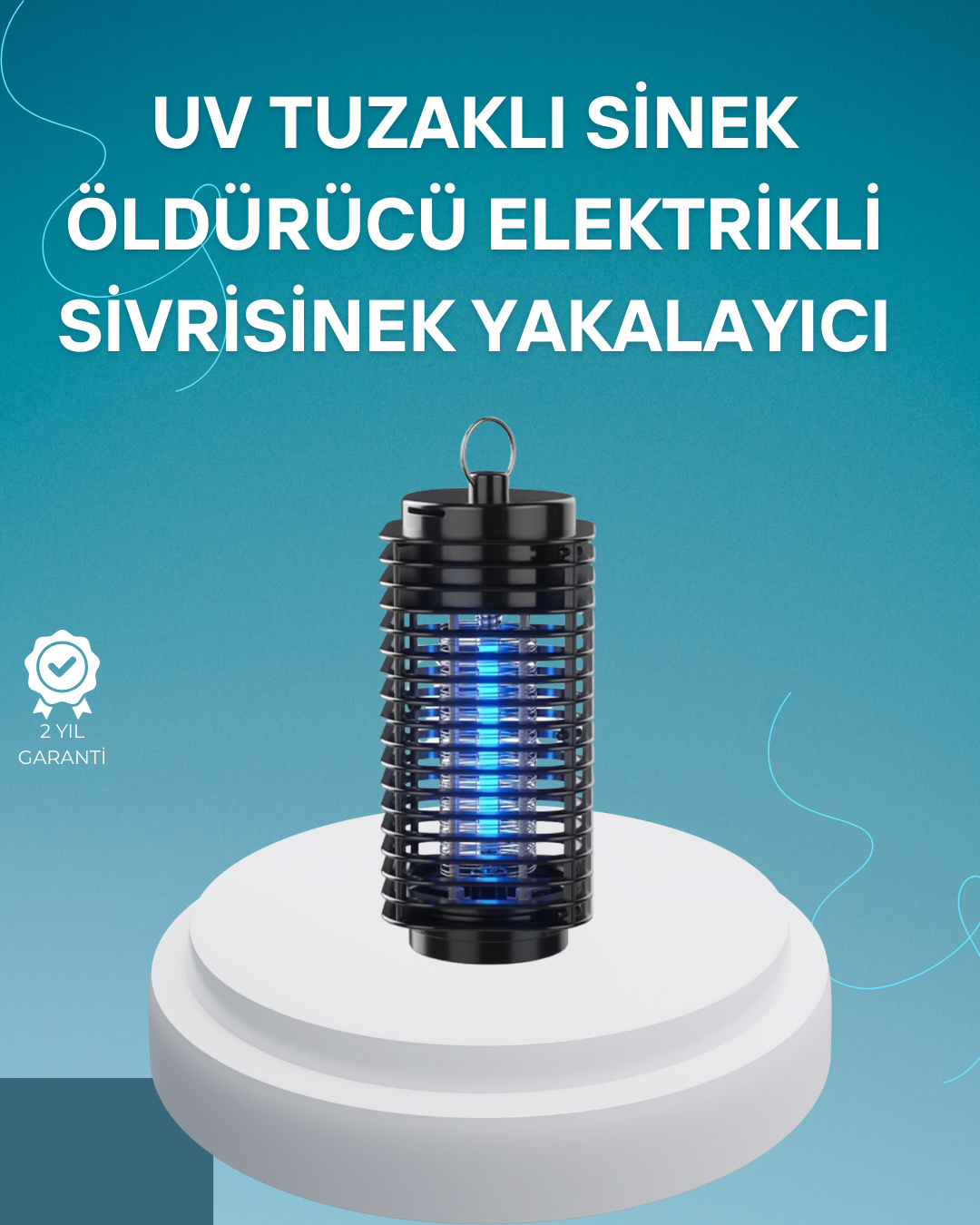 Çevre Dostu Elektrikli Sivrisinek Öldürücü Lamba – 50m² Etki Alanı - Lisinya