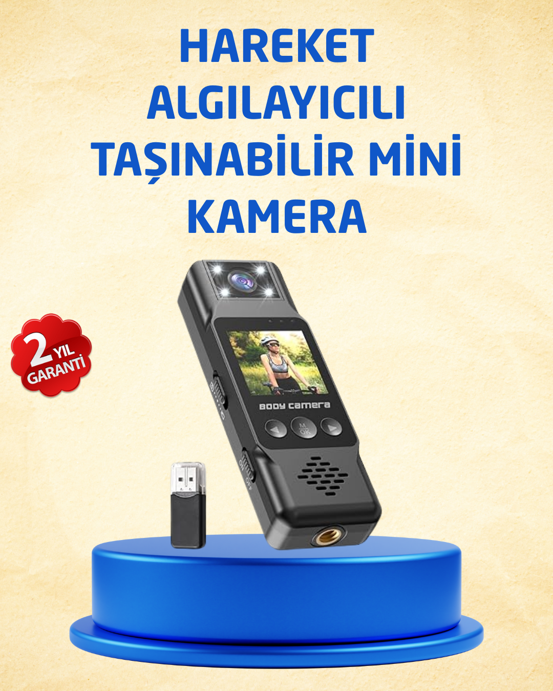 Taşınabilir Full HD Mini Kamera TFT Ekranlı - Lisinya