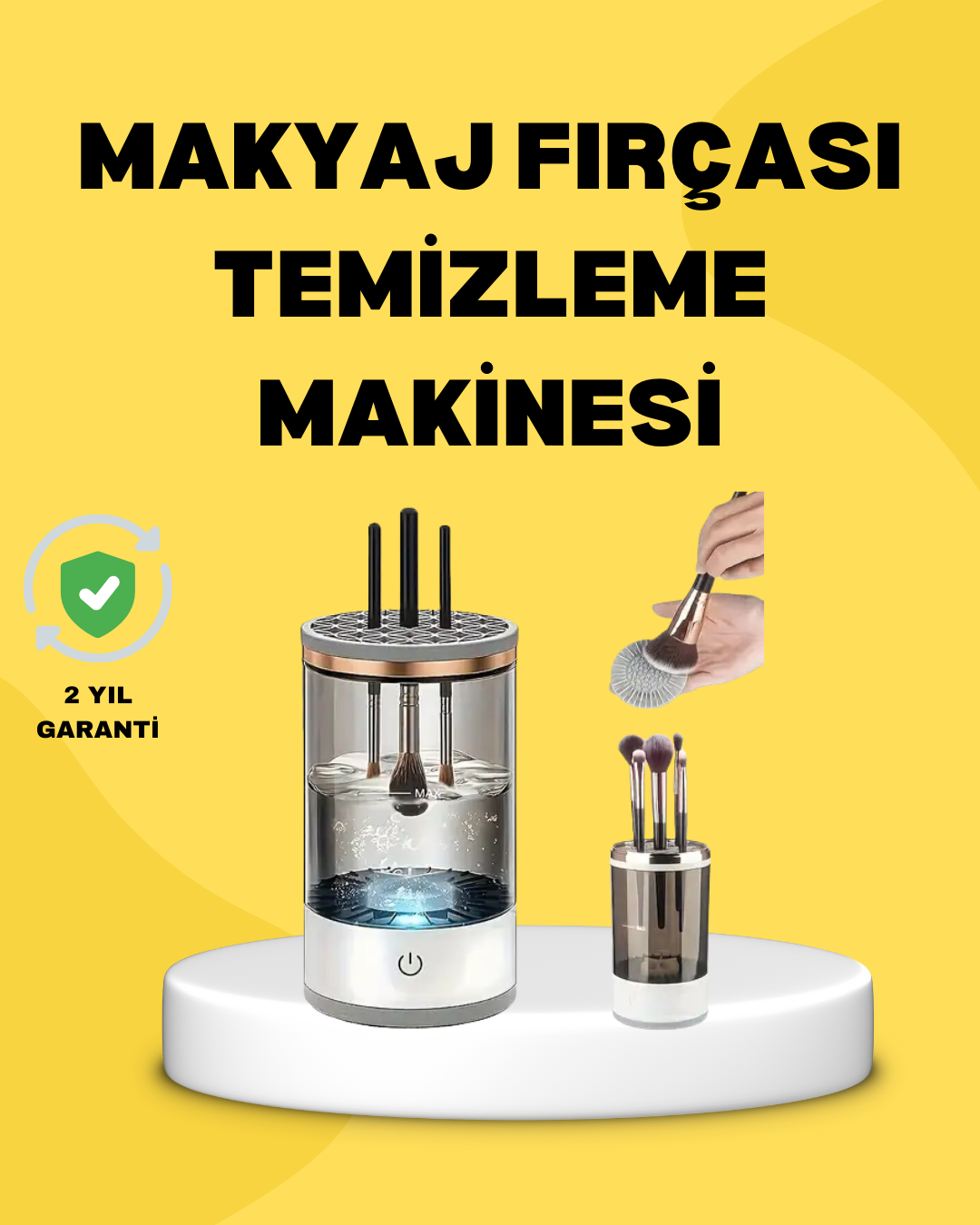Tüm Boyutlara Uygun Otomatik Makyaj Fırçası Yıkama Cihazı - Lisinya