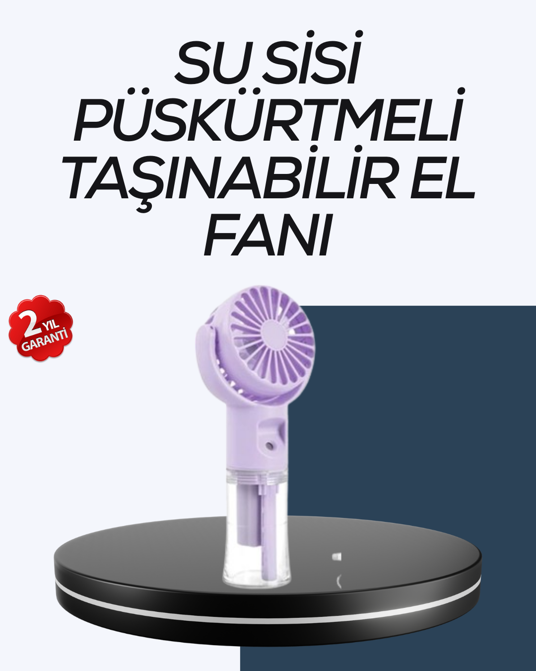 Masaüstü ve Elde Kullanıma Uygun Su Buharlı Şarjlı Fan - Lisinya