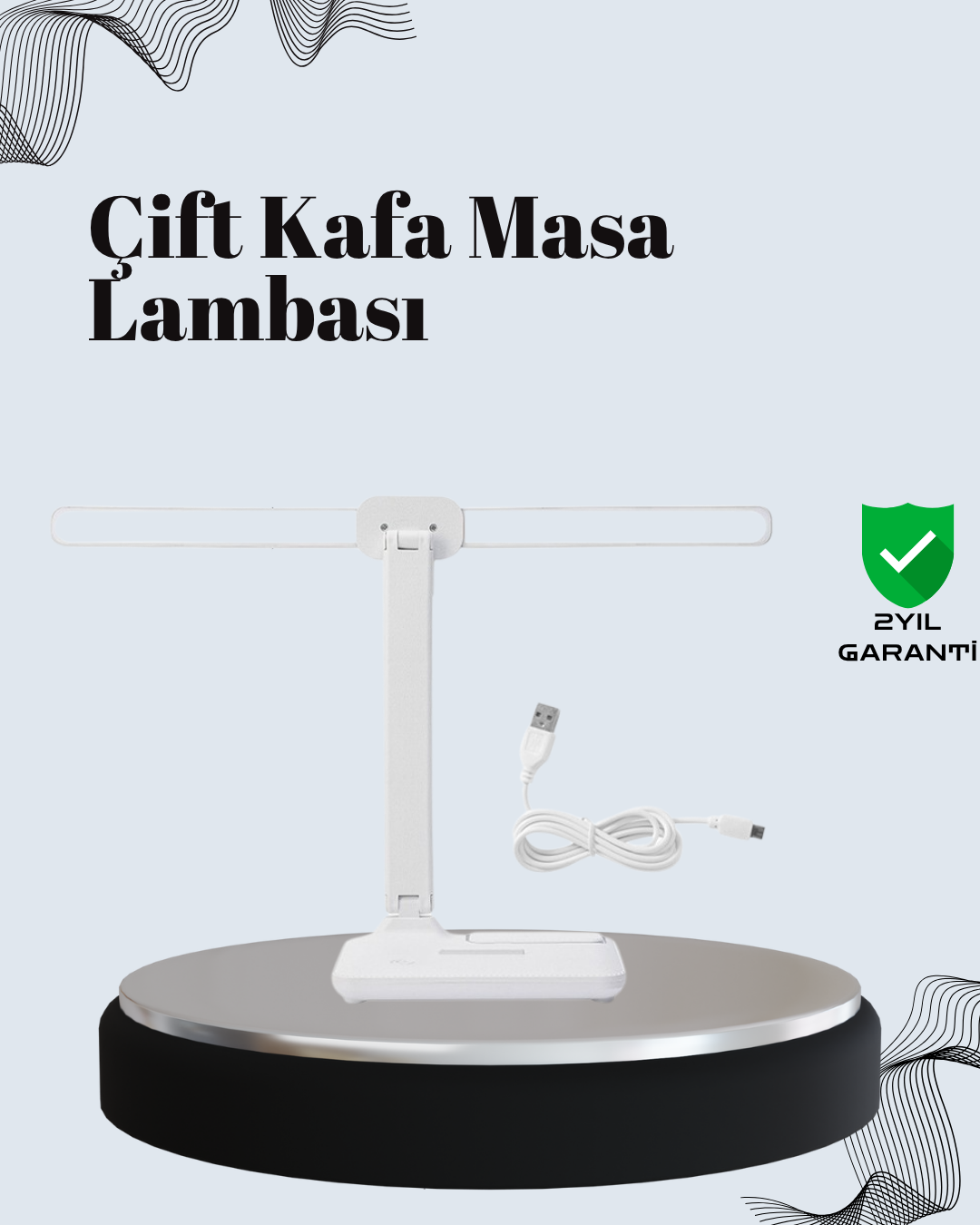 Ayarlanabilir Açıya Sahip Masa Lambası | Kademeli Işık Seviyesi, Modern ve Kompakt Tasarım - Lisinya