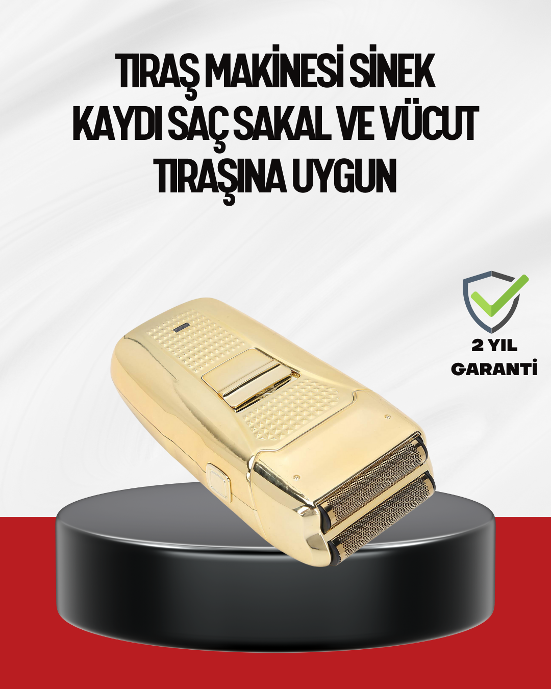 Altın Kaplama Kablolu Erkek Tıraş Makinesi Favori Aparatlı - Lisinya