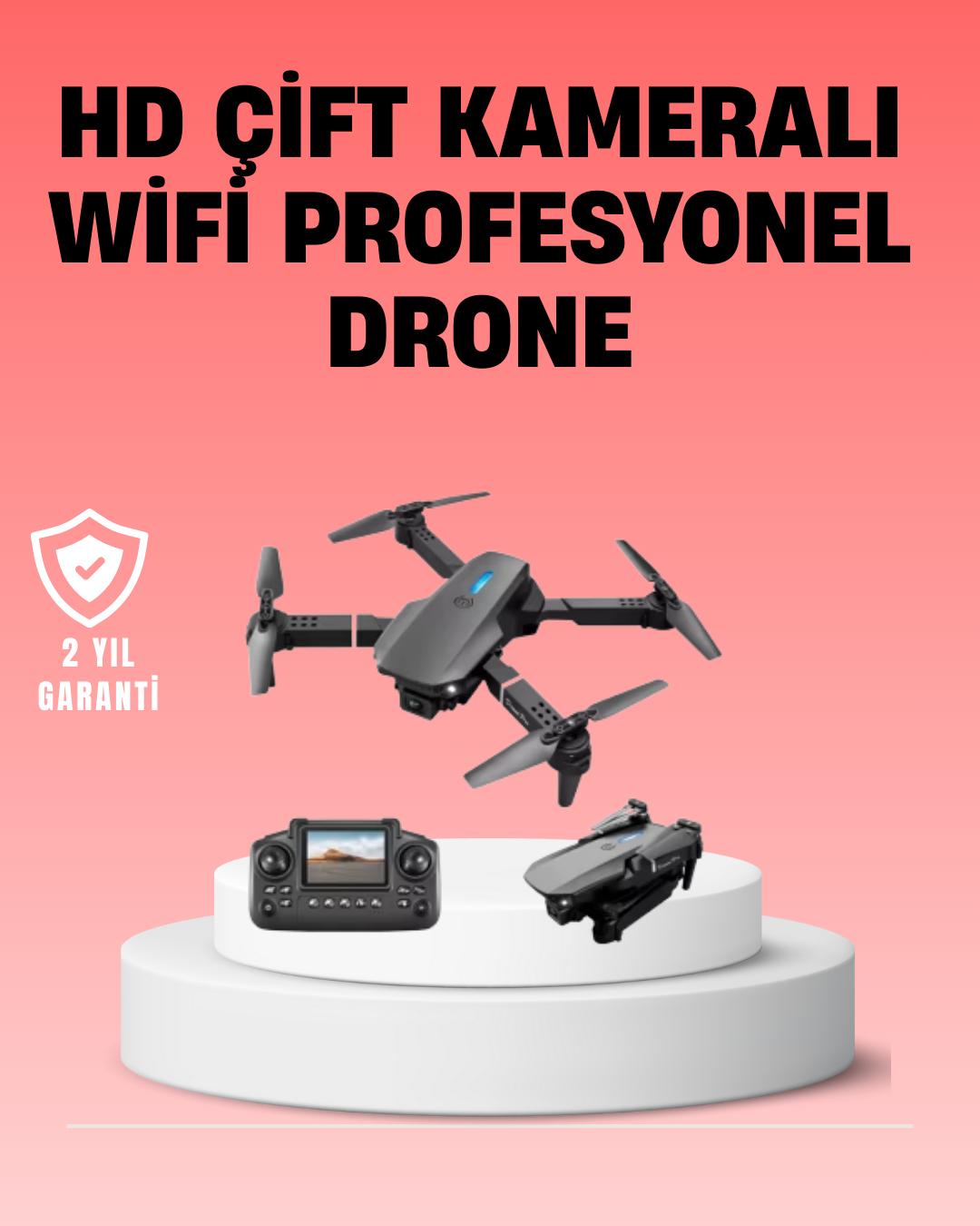 Wifi FPV Canlı Görüntü Aktarımlı Katlanabilir Drone - Lisinya
