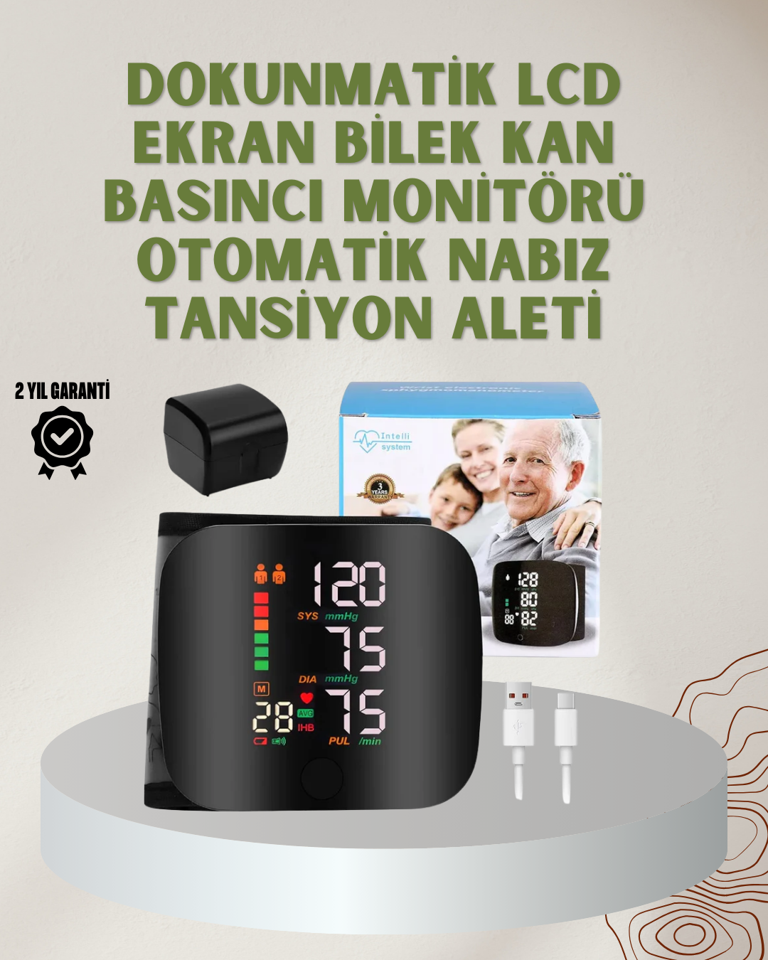Çift Kullanıcı Hafızalı Tansiyon Ölçer - Lisinya