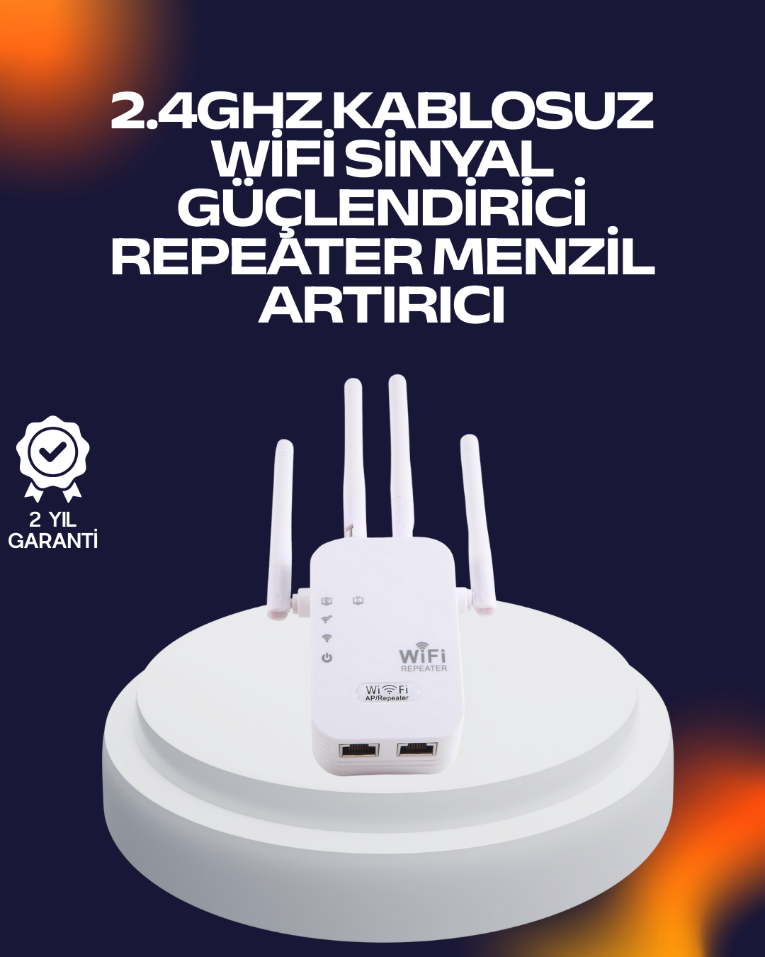 Yüksek Hızlı Parazit Önleyici WiFi Repeater Router - Lisinya