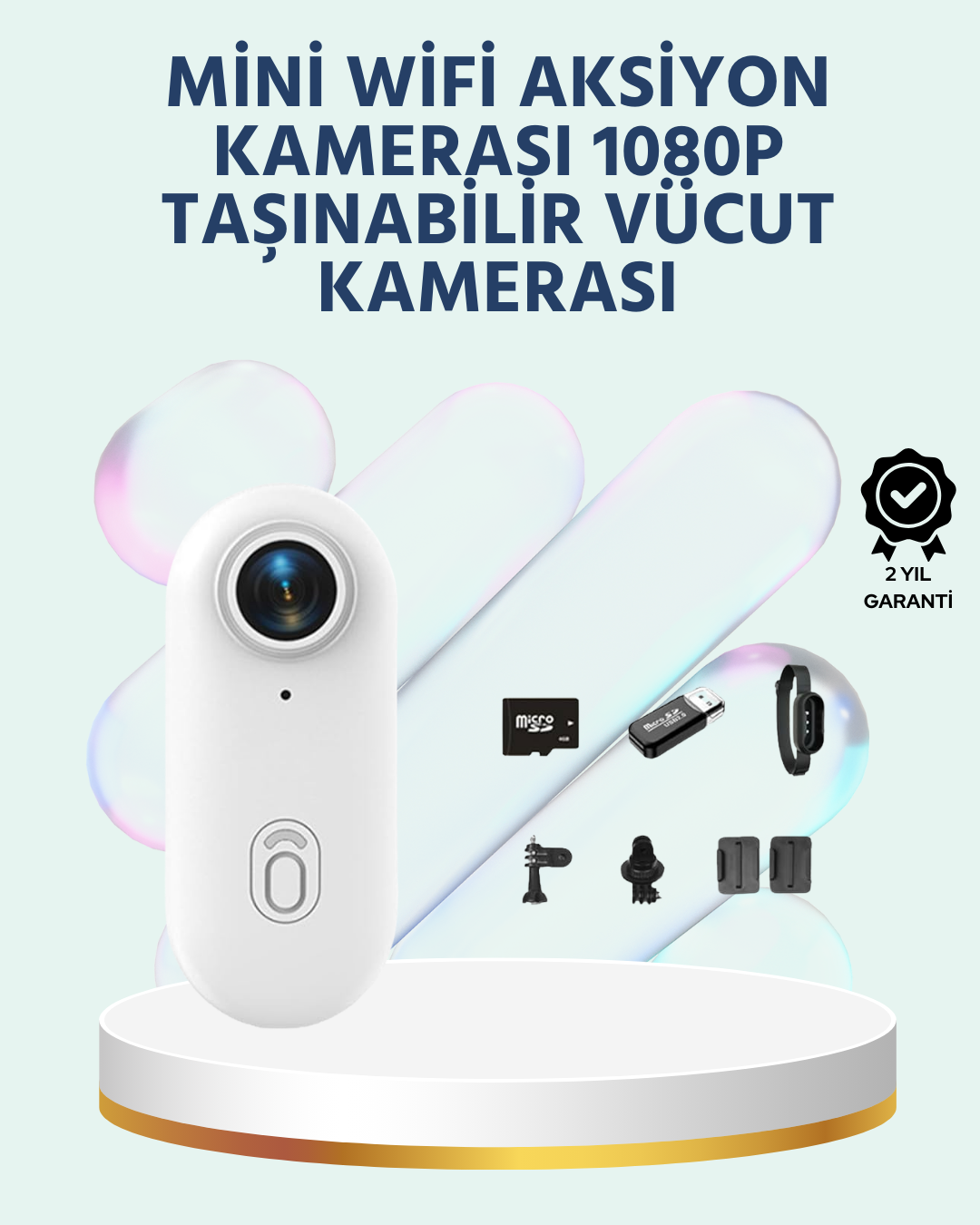 Geniş Açı Lensli WiFi Spor ve Vlog Kamerası - Lisinya