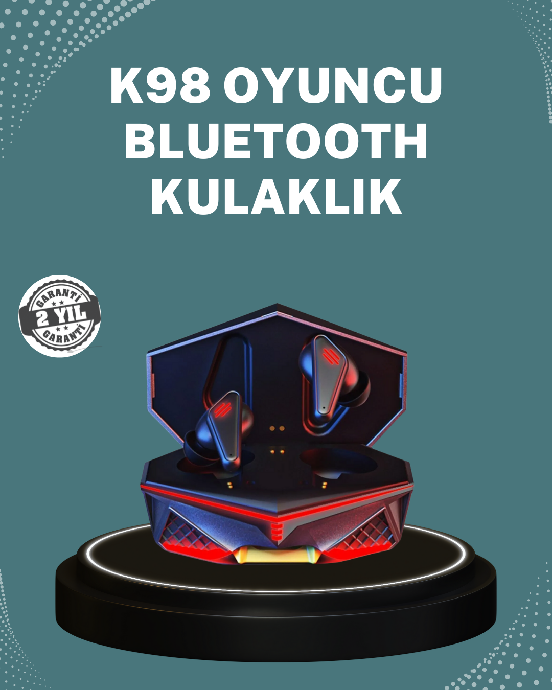 Bluetooth 5.0 Kablosuz Gaming Kulaklık Ergonomik Tasarım - Lisinya