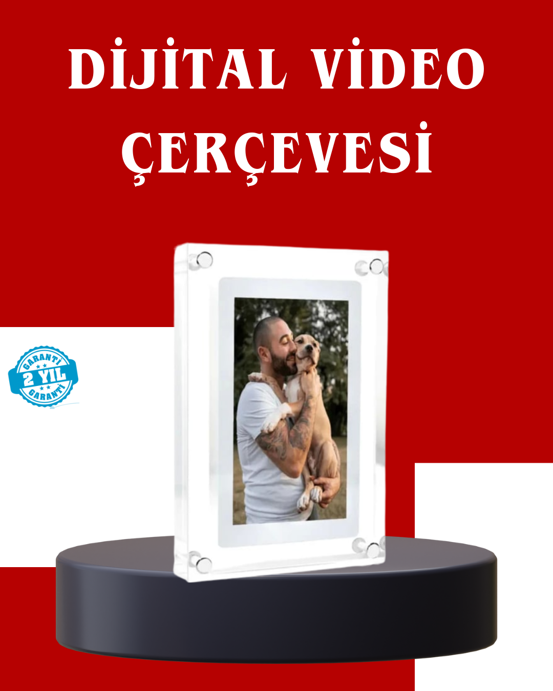 Çift Stereo Hoparlörlü 7 İnç Dijital Fotoğraf Çerçevesi – Zengin Ses Deneyimi - Lisinya
