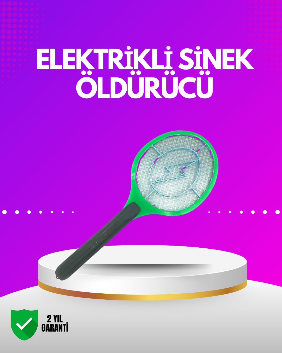 İç ve Dış Mekan Elektrikli Sinek Öldürücü | Hafif ve Ergonomik Tasarım - Lisinya